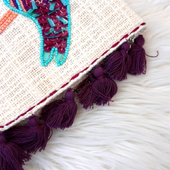 NWT ASMARA CROSSBODY/CLUTCH BEADED BAG - Picture 7 of 13